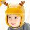 Princess mother autumn winter NEW BABY HAT baby cartoon two ball Plush antler warm ear