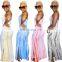 Amazon Best Sellers Women Sling Sleeveless Casual Dresses Ladies Split Printed Dresses Women Summer Dresses