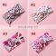 Baby Girl headband Soft Nylon flower print headwear with bow Kids Girl Hair Accessories 22colors