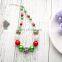 Christmas Girl necklace + headband 2pcs Set Candy Color Kids bubble beads Necklace Set Gift