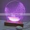 Wholesale Beech Wood Led Display Night Light 3d Led Wooden Base Lamp