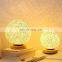 French Rattan Table Lamp Shade Night Light Creative Wood Base Led Rattan Ball Table Lamp