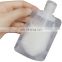 Custom printed ziplock clear drink reusable food spout pouch plastic liquid stand up pouch with spout