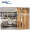 Fashion decoration aluminum vertical black treatment tube divider screen in high quality