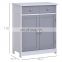 Freestanding Bathroom Storage Cabinet Unit with 2 Drawers Cupboard