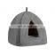 High quality multi color modern house-shaped detachable warm soft comfortable lwood pet house