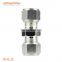 PU 6mm 10mm straight union compression hydraulic brass hose connector push fit copper pipe fitting