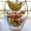 2/3 Tier Swing Fruit Basket Rack Display Organizer Stand Portable Dried Fruit Plate Basket Wire Metal Fruit Basket