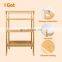 3 Tires Kitchen Furniture Bamboo Kitchen Food Cart Serving Tray