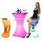 nightclub furniture / LED Outdoor Waterproof Glow Patio LED Tables and Chairs Furniture Hire Plastic Bar Stool