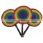 New Hot Trendy Rustic Straw RAINBOW CIRCLE WOVEN Seagrass Hand Fan wall decoration WHolesale Vietnam Manufacturer