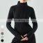 Custom Running Workout Sports Tops Wear Gym Fitness Stand Collar Long Sleeve Thumb Hole Zipper Jackets Yoga Jacket For Women