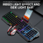 PC Gaming Keyboard And Mouse RGB Backlit Keyboards Rubber Keycaps Wired Game Mouse Keyboard