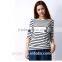 2014 Cross strip 100% cottonT shirt for ladies from  china /cheap price and high quality