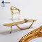 Simple stainless steel coffee table -- Mirror-polished core of modern living space