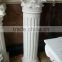 natural hand carved white color stone roman column