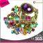 Big Purple Glass Stone For Colorful Rhinestone Alloy Brooch In Bulk