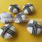 Black and White strips cord braided fabric covered button -- F1532