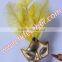 Gold Ostrich Feather Masks Halloween Party Supplies