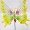 8 inch Transparent Plastic Butterfly by Metal Sticks Magic Flying Butterfly