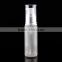 frosted cosmetic glass bottle with silver pump