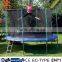 16ft hot sale large sized trampoline with safety enclosure for sale