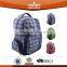 Trendy Plaid School Bags Backpack for Teens