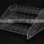 3-tier Clear Acrylic Nail Polish Table Display Rack/acrylic Cosmetic Desktop Display