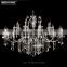 New Arrival Crystal Chandelier in Chrome Color Wrought Iron Chandelier for Hotel MD2520-L24