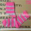 Zhuji China Hot Sell Stripe Cotton Pink Girls Child Tube Sock