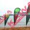 Manufactures beach flag pole for advertising in three shapes