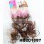 baby kids cheap 100% human hair clip in hair extension with ribbon bow clip in