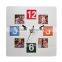 colorful photo frame wall clock