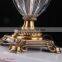 Brush Brass Crystal Vintage Table Lamp with Off White Fabric Lampshade 2297