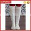 A-11 over the knee high tassel knit chunky boot socks women chunky knit leg warmers knitted thigh high boot socks
