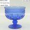 press glass drinkingware/goblet, Hiball, DOF, dessert bowl,Champagne flute in cobalt blue color with Jewery patern