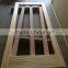 Unfinished Interior Oak Veneered Wood Glass Door Design