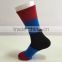 custom stripe sock bamboo organic jacquard long custom cotton socks