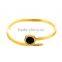 One stone simple design stainless steel bangle