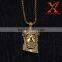 Hip Hop Stainless Steel 316L Male Jewelry 14K Gold Plating Jesus Face Head Pendant                        
                                                Quality Choice