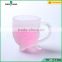 250ml frosted drinking glass cups with handle