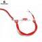 Red Cloth Covered Round Electrical Cord Vintage Fabric Braid Wire
