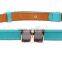new korea style ladies and women double diamond buckle patent leather slim waist belt for decoration