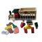 Kids wooden toy train with animal printings