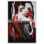 Knife textured face art oil painting with Heavy textured
