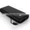 TRUSDA New product Lithium battery charger built in cable solar power bank 13000mAh with CE FCC ROHS
