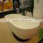 Matte White Marble Stone Free Standing Oval Bathtub