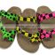 Spotty shape cork sandals latest kids colorful cork sandals
