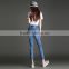2016 Summer Fashion Women Ankle Length High Waist Pockets Ripped Jeans Casual Damaged Skinny Denim Jean