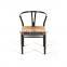 Outdoor garden curved back dining room chairs in wood